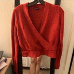 Cotton Candy LA Red Crop Sweater Photo 0
