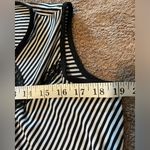 Black and white sleeveless shell blouse Black Size XL Photo 4