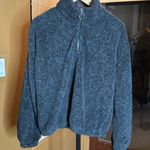 PJ Salvage Campfire Cozy Half Zip Lounge Sweatshirt Gray Size Small Oversized Photo 0
