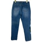 Style & Co 1990s Vintage . Skinny Straight Jeans with Boho Floral Pattern Photo 1