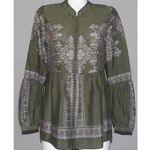 Anthropologie KONRAD & joseph Peasant Skirted Puff Sleeve 11 Hook & Eye Clasps Blouse Photo 0