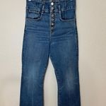 Veronica Beard  Marlene 12” Corset High Rise Distressed Flare Cropped Jeans 26 Photo 0