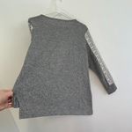 Flora Nikrooz FN BY Pajama / Lounge Lace Stripe Gray Cream Crewneck Sweatshirt M Photo 13