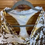 Lilly Pulitzer Gold Shoreline Foil LINDSAY SPORTS BRA Luxletic UPF50+ medium Photo 1