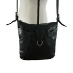 Jack Georges Genuine Black Leather Crossbody Handbag Photo 3