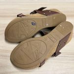 Annie Griffin Annie Comfort NWT Brown Faux Leather Cork Sole Wedge Espadrille Sandals Photo 5