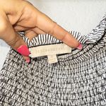 Dance & Marvel Black & White Striped Smocked Cropped Tank Top Size Small Photo 3