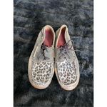Twisted X  Distressed Women's Leopard Animal Print Boat Driving Mocs Size 7.5 Photo 1