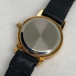 Jennie B vintage women watch gold tone 23mm quartz analog black leather running Photo 4