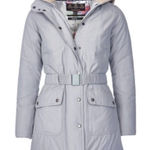 Barbour Kirkby Waterproof Coat Silver Ice UK8/US4 Photo 0