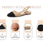 Multicolor Tweed Slingback Sandals Size 7 White Photo 14