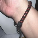 Vintage Braided Brown and Black Leather Bracelet Photo 3
