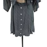 Faithfull the Brand Vinci Tie-Front Dress Cut Out Striped Navy Blue Size US 6 Photo 6