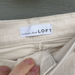 Loft Cream Jean Shorts with Pink Star Details Size 8 Photo 1