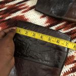 Liz Claiborne 90s Patchwork Color block Brown black leather knee-high square toe boots kitten heels zipper closure #retro #groovy #vintage #hippie #indie boho western Photo 6