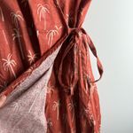 Marine layer  Emlyn Midi Wrap Dress Hemp Blend Palm Print Bruschetta Sz M Coastal Photo 10