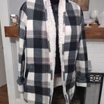 Abercrombie & Fitch Abercrombie Plaid Sherpa Cardigan Coat Photo 0