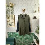 Free People Rainbow Rays Oversized Top Army Green - Size - Small Photo 1