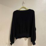 Free People  Black Found My Friend Long Puff Sleeve Pullover Sz XS Photo 8
