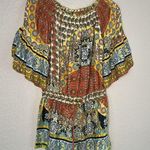 Raga NEW Playa El Medano Romper Tropical Vacation Aztec Resortwear Paisley Large Photo 0
