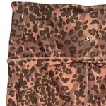 Kay Unger Leopard High Waisted Leggings XL Pockets Cheetah Animal Print Workout Brown Photo 6