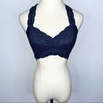 // INTIMATELY FREE PEOPLE Navy Blue Lace Racer Back Bralette Small Photo 1
