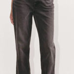 Everlane black high rise straight leg jeans, size 26” minimalist quiet luxury Photo 0