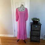 Loeffler Randall Linen Carmina Bubblegum Curve Dress Long dress in bubblegum pink linen Summer Beach Dress Pastel Coquette Colorful Bright Coastal Cottage Western Barbie  Photo 3