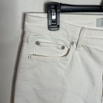 Vineyard Vines high rise crop denim with fringed raw hem in white cap size 29 Photo 4