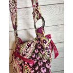 Vera Bradley  Shoulder Bag Purse Purple & Pink‎ Flower Print 11x11x2 Photo 3