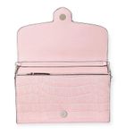 Ralph Lauren NEW Embossed Leather Medium Adair Bag, Pink Silver-Tone Photo 1