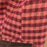 Liz Claiborne  Plaid‎ Wool Blend Blazer Jacket Pink Brown 12 Photo 4
