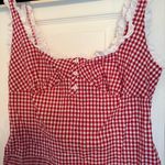 Free People NEW Stylish Red Gingham Women's Bodysuit large Photo 5