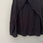 Free People Black Cutout Tank Top Sleeveless Crinkle Lightweight Solid Cut Out Photo 4