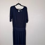 Soft Surroundings  Black Wide Leg Jumpsuit Womens S Jersey Knit Fall Comfortable Photo 4