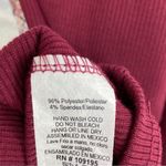 Love j Ribbed Embellished Bonita Crop T-shirt Color Block Maroon Pink Large Photo 9