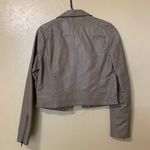 Forever 21  Taupe Leather Moto Jacket Photo 5