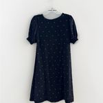 Garnet Hill  Dress S Green Tencel‎  Black White Ukraine Pockets Puffy Sleeves Photo 6