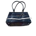 Coach Park Elevated Leather Snakeskin blue Carryall Shoulder Bag Photo 11