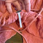 Free People Birds in the Sky Tank Top Bobo Babydoll Coral Pink Shoulder Tie L Photo 4