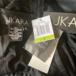 JKara Black Beaded Satin Short Sleeve High Low Ball Gown Size 4 Formal Dress Photo 9