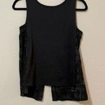 Madewell Black Sleeveless Open Back High Low Top Photo 0