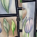 Vintage Allison Daley Pastel Tulip Print Short Sleeve Button Photo 6