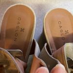 Caslon Neutral Suede Stacked Heel Minimalist Coastal Grandma Sandals Photo 7