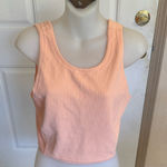 Lululemon Size 8  Peach Bellini Ribbed Softstreme Cropped Tank Top. Photo 0