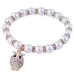 Fashion Simple Owl Pendant Bracelet White Photo 3