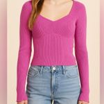 Pink Rose NWT sweetheart neck rayon sweater size L Photo 0