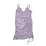 Revolve  Lavender Vneck Bodycon Rouched mini dress Medium Photo 3