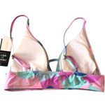 Salt & Cove Juniors Bikini Top Cut Out Removable Cups Geometric Blue Pink M Size M Photo 3