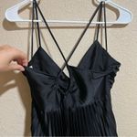 Banana Republic  Solaire black pleated satin midi dress NEW 6 petite Photo 7